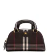 Burberry Mini Canvas Highlands Bowling Bag In Brown
