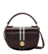 Burberry Mini Canvas Highlands Cross-body Bag​ In Brown