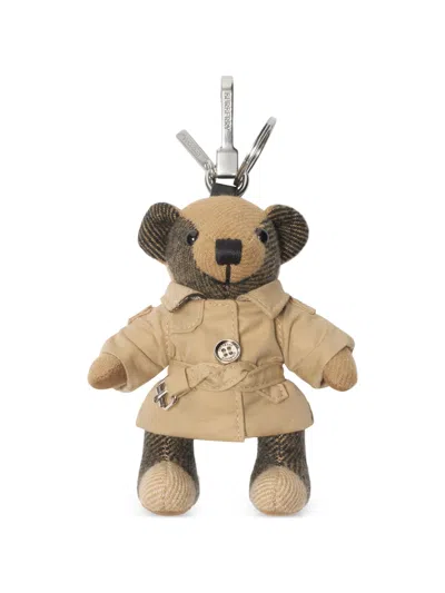 Burberry Mini Cashmere Charm With Cotton Gabardine Trench Jacket In Neutral