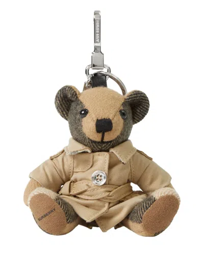 Burberry Mini Cashmere Charm With Trench Jacket In Multi