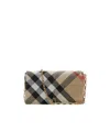 Burberry Snip Mini Canvas Wallet On Chain In Black