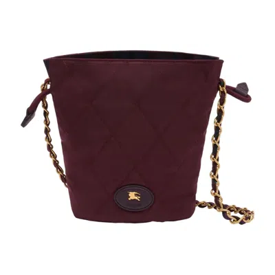 Burberry Mini Chain Crossbody In Burgundy