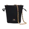 Burberry Mini Chain Crossbody In Black