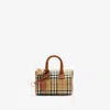 Burberry Check Mini Canvas Tote Bag