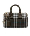 Burberry Mini Bowling Check Printed Bag In Black