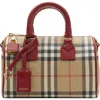 Burberry Mini Check Bowling Bag In Brown