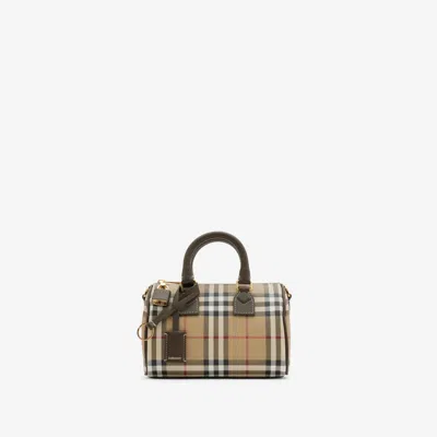 Burberry Mini Check Bowling Bag In Military