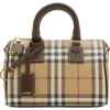 Burberry Beige Mini Check Bowling Bag In Military
