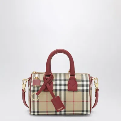 Burberry Mini Check Bowling Bag Women In Blue