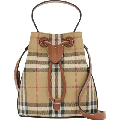 Burberry Mini Check Bucket Bag