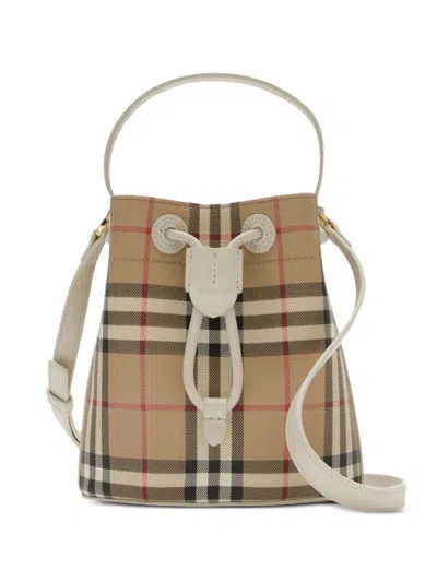 Burberry Printed Canvas Bucket Bag Soap Borse A Secchiello In Brown