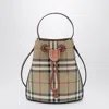 Burberry Mini Check Bucket Bag In Sand