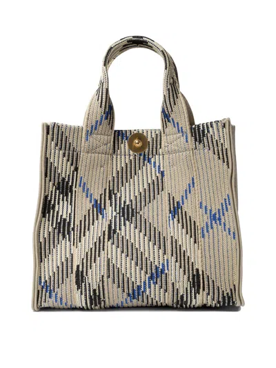 BURBERRY BURBERRY "MINI CHECK" KNITTED TOTE