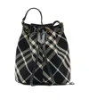 Burberry Mini Drawstring Bucket Bag In Black