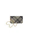 Burberry Mini Check-print Crossbody Bag In Black
