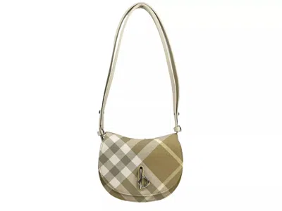 Burberry Mini Check Rocking Horse Crossbody Bag Purse In Green