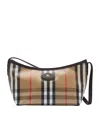 Burberry Womens Sand Mini Highlands Waxed-cotton Baguette Shoulder Bag In Sand