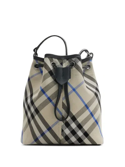 BURBERRY MINI CHECKED BUCKET BAG