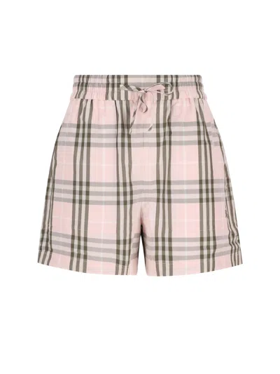 Burberry Mini Checkered Tote Bag In Orange