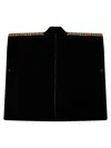 Burberry Mini Check-pattern Zip-up Coverall In Black