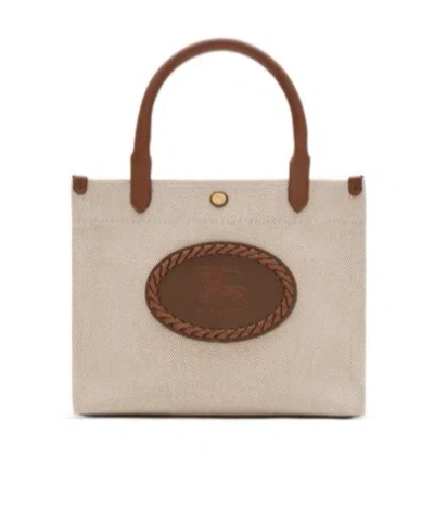 Burberry Mini Clovelly Tote In Neutral