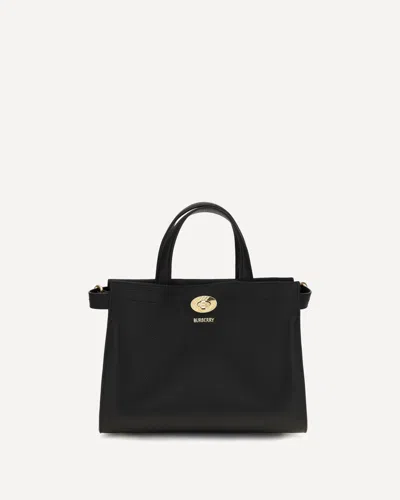 Burberry Mini Cotswolds Check Top Handle Bag In Black