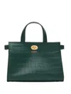 Burberry Mini Cotswolds Crocodile-effect Tote Bag In Green
