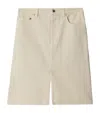 Burberry Mini Denim Skirt In White