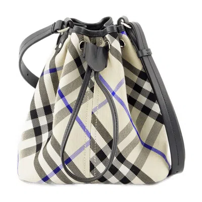 Burberry Mini Drawstring Purse In White