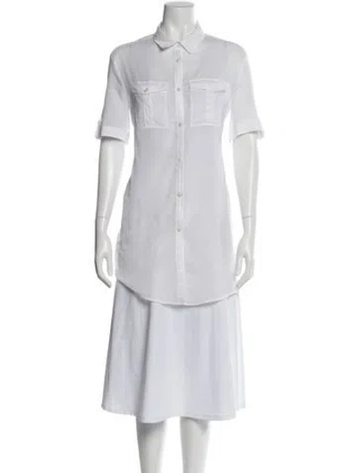 Pre-owned Burberry Mini Dress In White