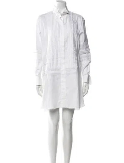 Pre-owned Burberry Mini Dress In White