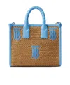 Burberry Woman Raffia Mini Freya Handbag In Brown