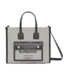 Burberry Mini Freya Tote Bag In Gray