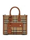 Burberry Womens  Freya Mini Coated-canvas Tote Bag In Brown