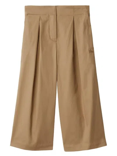 Burberry Kids'  Childrens Pleated Cotton Trousers In Archive Beige