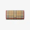 Burberry Mini Check Pattern Shoulder Bag With Chain Strap In Burgundy