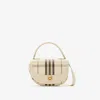 Burberry Highlands Plaid Tote Bag In Sand