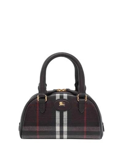 Burberry Mini Highlands Bowling Bag In Purple