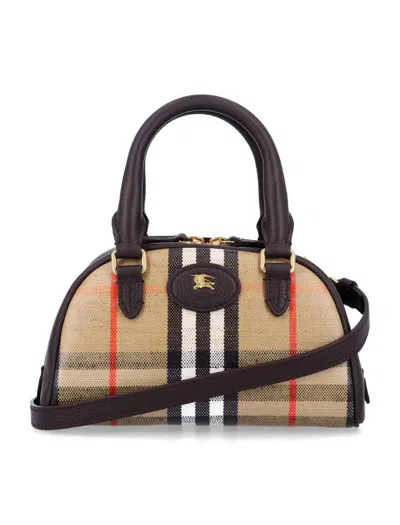 Burberry Mini Highlands Bowling Bag In Multi