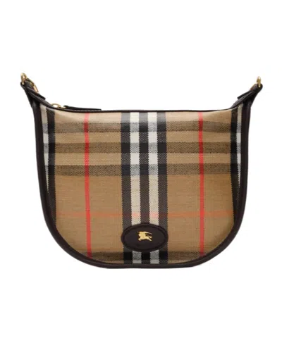 Burberry Mini Highlands Chain Bag In Brown