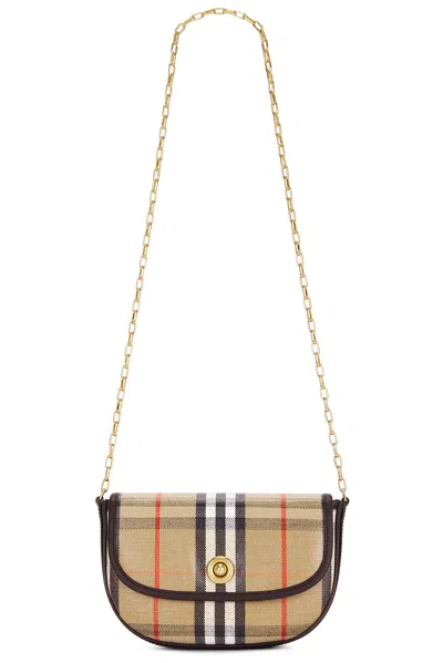 Burberry Mini Highlands Chain Bag In Sand