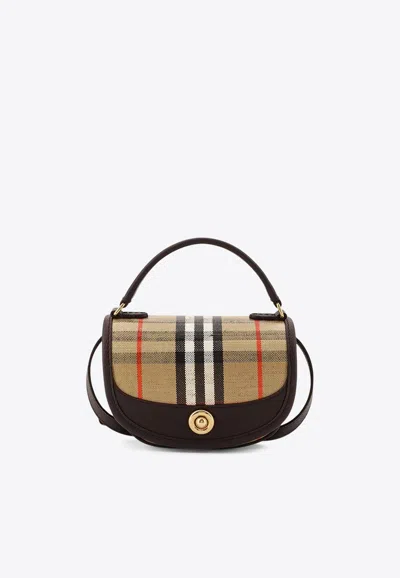 BURBERRY MINI HIGHLANDS CHECKED SHOULDER BAG