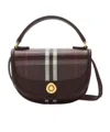 Burberry Womens Mahogany Highlands Check Cotton-blend Cross-body Bag In Brown