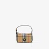 Burberry Mini Highlands Checked Tote Bag In Brown