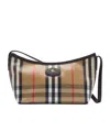 Burberry Highlands Coated Canvas Baguette Shoulder Bag