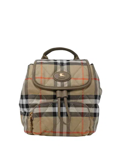 Burberry Mini Horsehoe Backpack In Sand