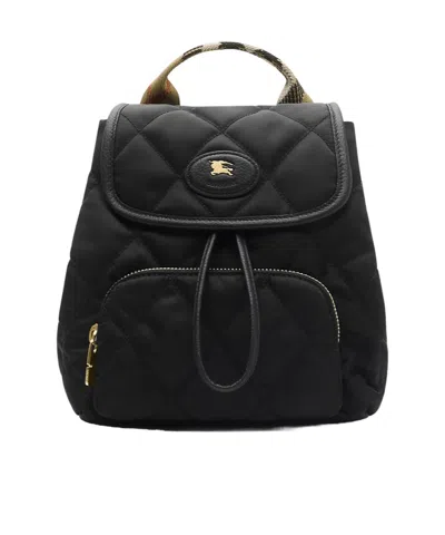 BURBERRY BURBERRY QUILTED HORSESHOE DRAWSTRING BACKPACK