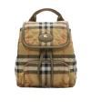 Burberry Logo Patch Checked Quilted Backpack In Multi