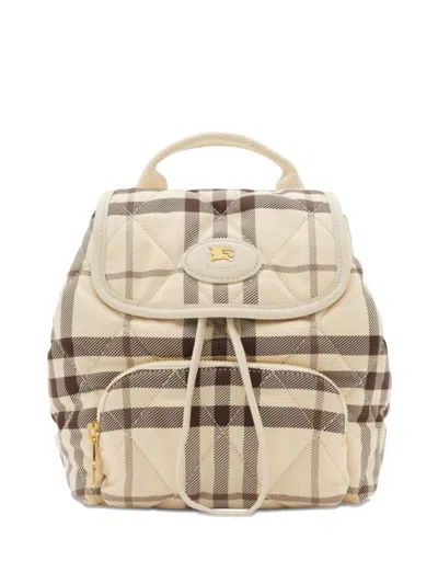 Burberry Mini Horseshoe Backpack In Neutral