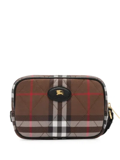 Burberry Mini Horseshoe Clutch In Brown